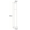 Zewnętrzna lampa ogrodowa Anica K-LP231-650 IP44 słupek metalowa srebrna