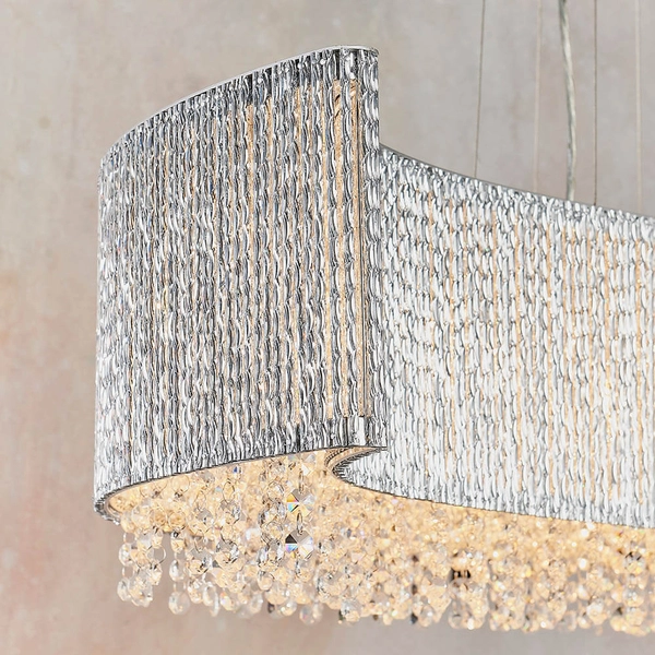 Kryształowa lampa wisząca Galina 81979 glamour chrom przezroczysty