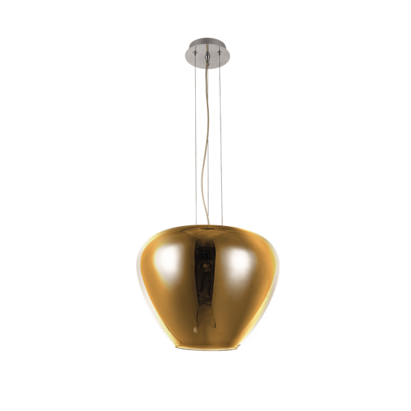 Złota lampa wisząca Baloro nowoczesna szklana do salonu
