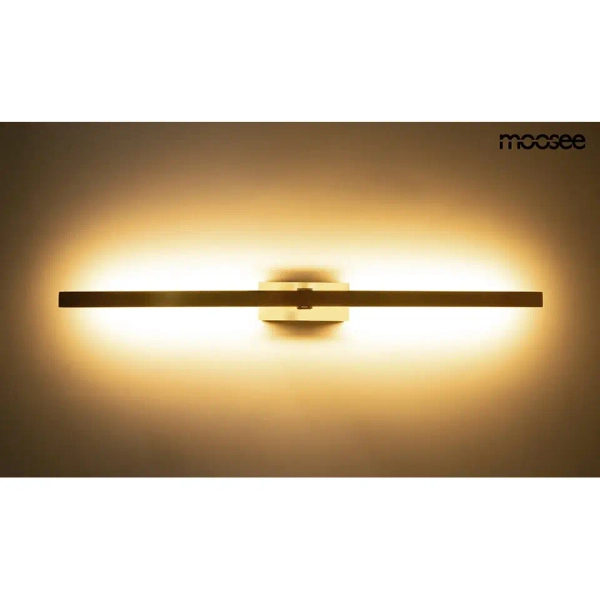 Ścienny kinkiet nad lustro LINE złoty MSE1501100620 1xLED 14W 3000K podłużna galeryjka