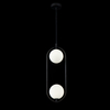 Modernistyczna LAMPA wisząca RING MOD013PL-02B Maytoni metalowa OPRAWA szklane kule balls zwis czarny