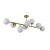 Modernistyczna lampa sufitowa DORADO LP-002/8P Light Prestige loftowa oprawa metalowy plafon molekuły złote białe