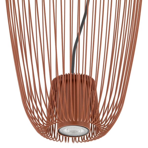 Druciana lampa wisząca nad stół PUMPKIN 11496 terakota