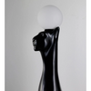 Designerska lampa podłogowa PUMA czarna biała AZ6786 1xE27 kulista