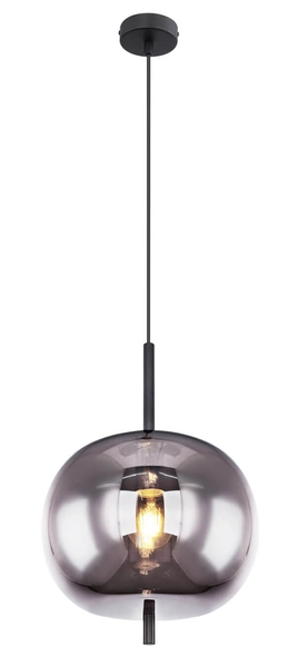 Wisząca lampa Blacky 15345H 1 kula czarna przydymiona