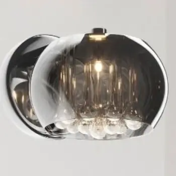 Kinkiet ścienny CRYSTAL W0076-01D-F4FZ szklany glamour z kryształkami chrom