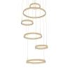 Pierścieniowa lampa wisząca Hall LP-7098/7P GD LED 300W 3000-5700K złota