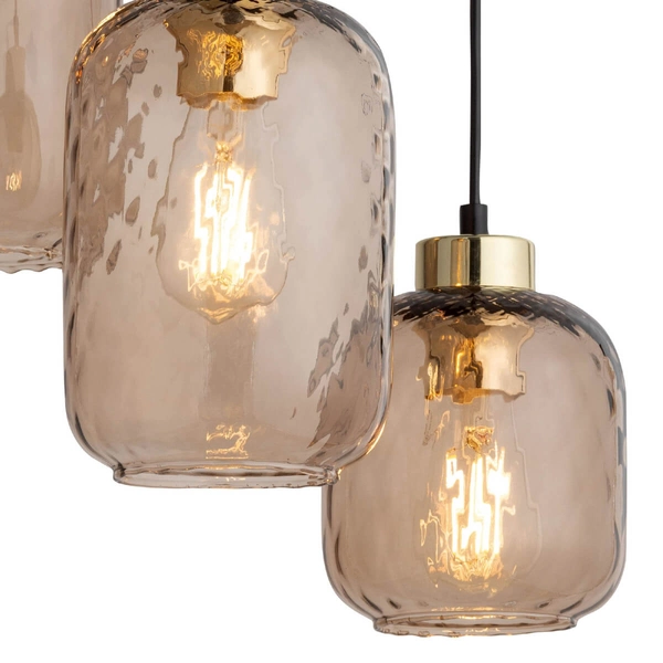 Loftowa lampa wisząca Pescara 4576 TK Lighting szkło złoty bursztynowy czarny