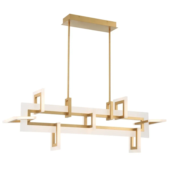 Wisząca lampa do sypialni Inizio QN-INIZIO-LP-M-BG LED 86W 3000K złoty