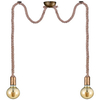 LAMPA wisząca ROPE 310100204 Trio metalowa OPRAWA marynistyczne liny patyna beżowe