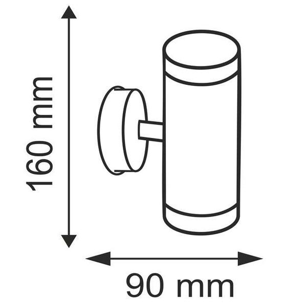 Tuba LAMPA ścienna OLIMP1 208835 Polux elewacyjna OPRAWA zewnętrzna ogrodowy KINKIET na taras IP44 outdoor