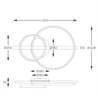 Natynkowa Lampa Almeria MX3913-2-3BWLT LED 17W 3000K drewniany czarny