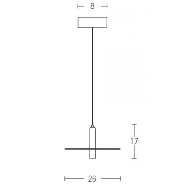 Zwisająca lampa nad stół 18139-B LED 7W 3000K do jadalni czarny
