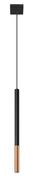 LAMPA wisząca SL.0888 metalowa OPRAWA okrągły ZWIS tuba czarna miedź