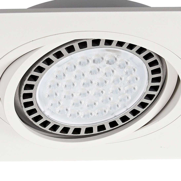 Wpuszczana lampa sufitowa BOXY DL 20071-WH kwadratowa biała