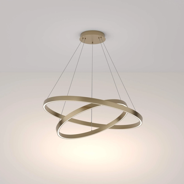 Metalowa lampa wisząca Rim MOD058PL-L74BS4K LED 88W mosiądz