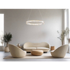 Ring lampa wisząca Bauta crystal LED 47W 3500K nad stół złota