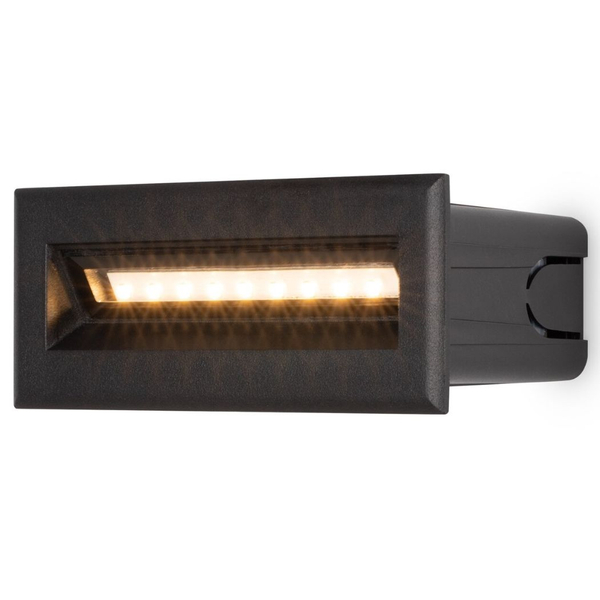 Lampa schodowa wpuszczana Bosca O045SL-L5B3K LED 5W 3000K czarna