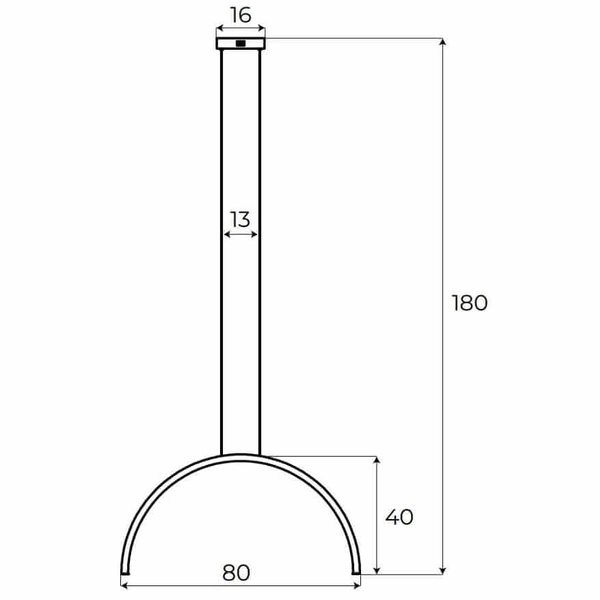 Wisząca lampa Trio P0520 Maxlight LED 21W 3000K półokrąg nad wyspę czarna