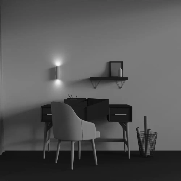 Naścienna lampa podłużna Calipso C106WL-02-GU10-W góra-dół biała