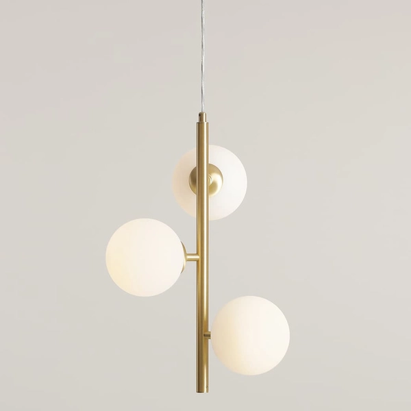 Podwieszany zwis salonowy Fin 1120E40_S Aldex kule szklane złoty