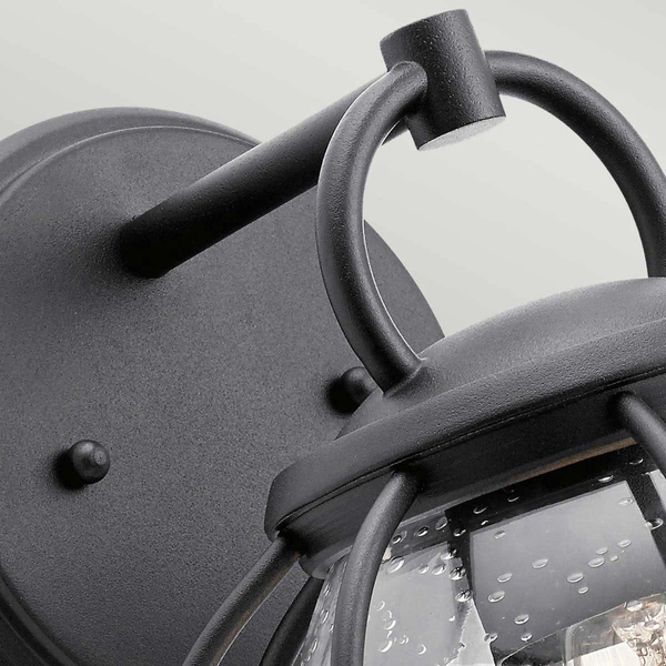 Lampa natynkowa kulista KL-VANDALIA2-S Kichler ball druciana czarna