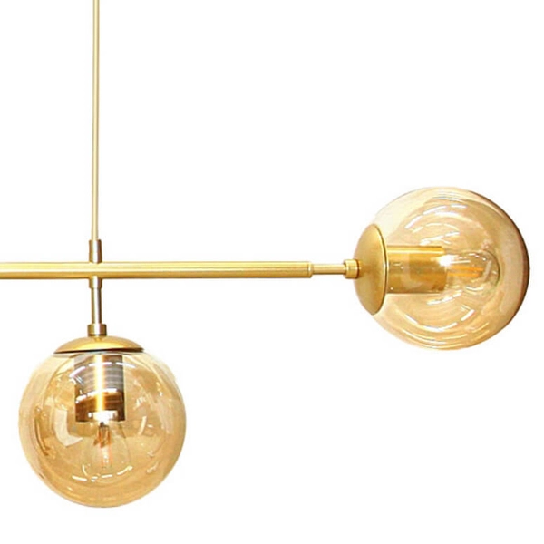 Lampa sufitowa molekuły 439 Domeno LED wielopunktowa złota