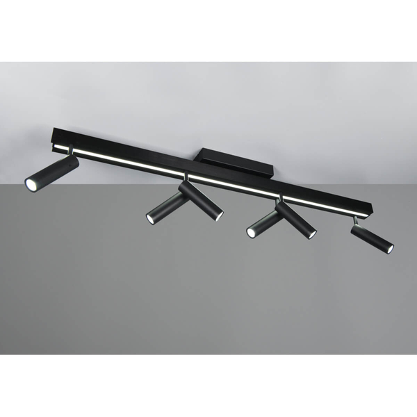 Metalowa lampa sufitowa ZENO 648310732 LED 18W+33W 2700-6500K tubki czarna