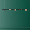 Modernistyczna LAMPA wisząca REMDAL PND-16374-5-BK-3K Italux metalowa OPRAWA LED 30W 3000K sticks czarne
