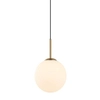 Wisząca lampa kulista Deore szklana kula ball mosiądz