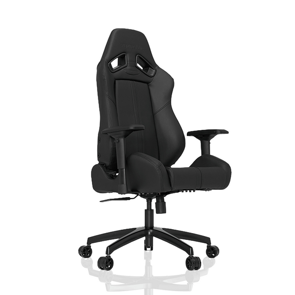 Ergonomiczny fotel S-line z czarnej ekoskóry do gabinetu