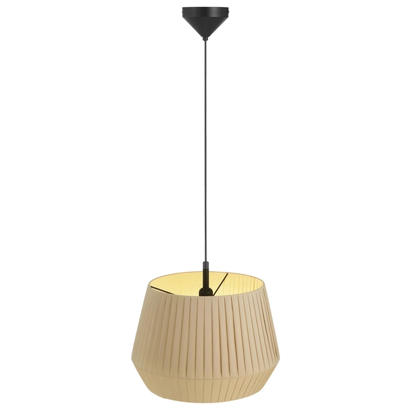 Plisowana lampa wisząca Dicte 2112353009 Nordlux bawełniana beżowa