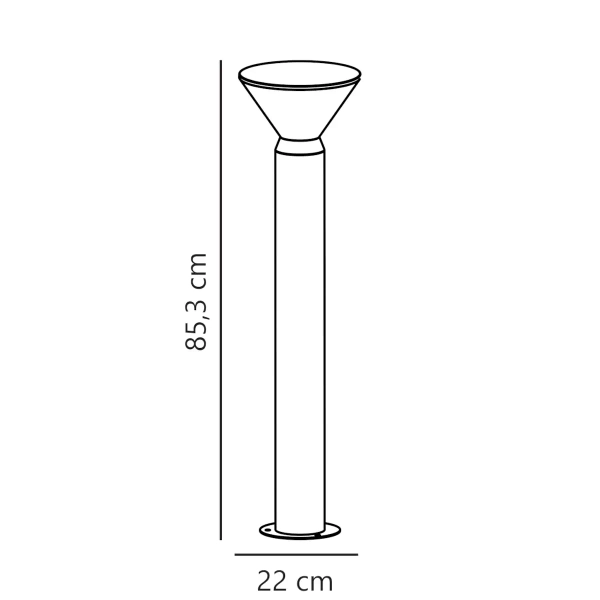 Słupek metalowy do ogrodu NOORSTAD 2318198003 IP44 czarny