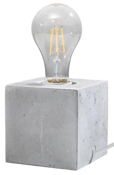 Stojąca LAMPKA betonowa ABEL SL.0683 stołowa LAMPA kostka szara