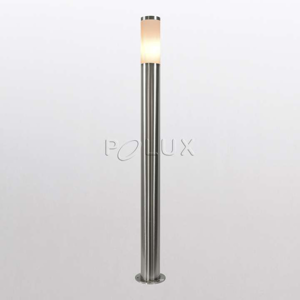 Słupek LAMPA stojąca LIVIA 200495 Polux metalowa OPRAWA zewnętrzna do ogrodu outdoor IP44 satyna