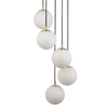 Kaskadowa lampa wisząca Piano 33659 Sigma kule balls białe czarne mosiądz