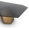 Szklana konsola CELESTE MM001501100383 czarna złota metal 120cm