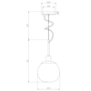 LAMPA wisząca ERICH MOD221-PL-01-N Maytoni szklana OPRAWA kula ZWIS ball nikiel