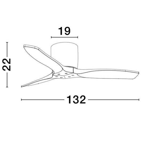 Lampa z wentylatorem sufitowa JOSECITO LE44963 do sypialni drewniana czarna