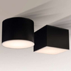 Natynkowa LAMPA sufitowa SUWA 8052 Shilo metalowa OPRAWA do łazienki IP44 czarna