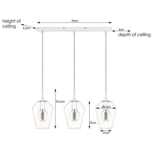 LAMPA wisząca RETRO 107132 Markslojd metalowa OPRAWA listwa ZWIS szklany przydymiony