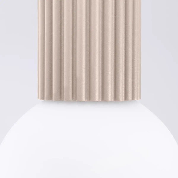 Okrągła lampa sufitowa HALO SL.1743 do łazienki kula IP44 biała kaszmirowa