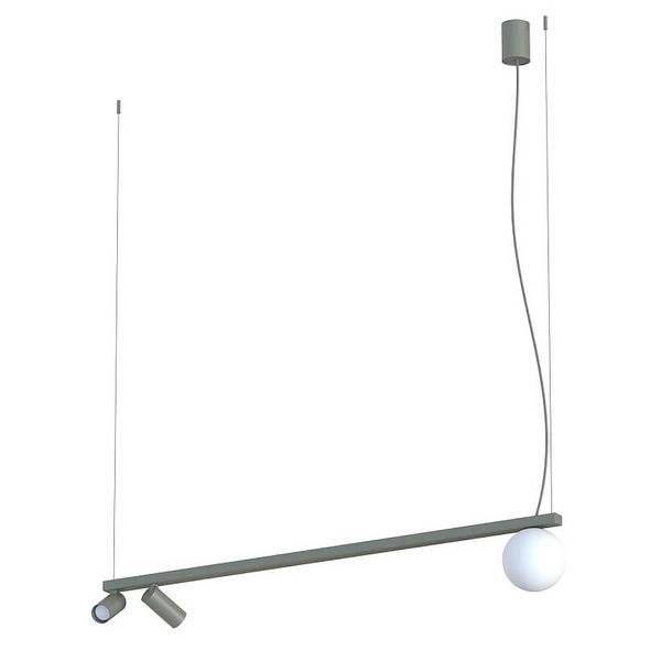 Gabinetowa lampa wisząca Fourty 11471 tubki regulowane ciemnoszare