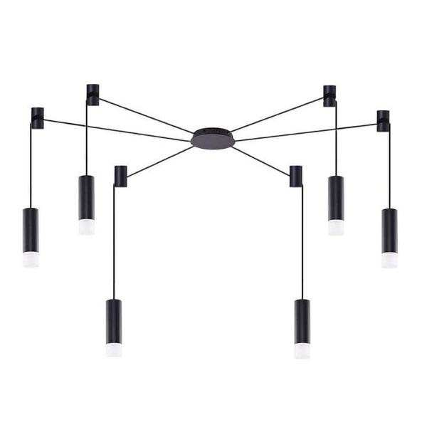 Lampa wisząca regulowana Ziko AZ2905+6xAZ2681+6xAZ2679 6 linek czarny