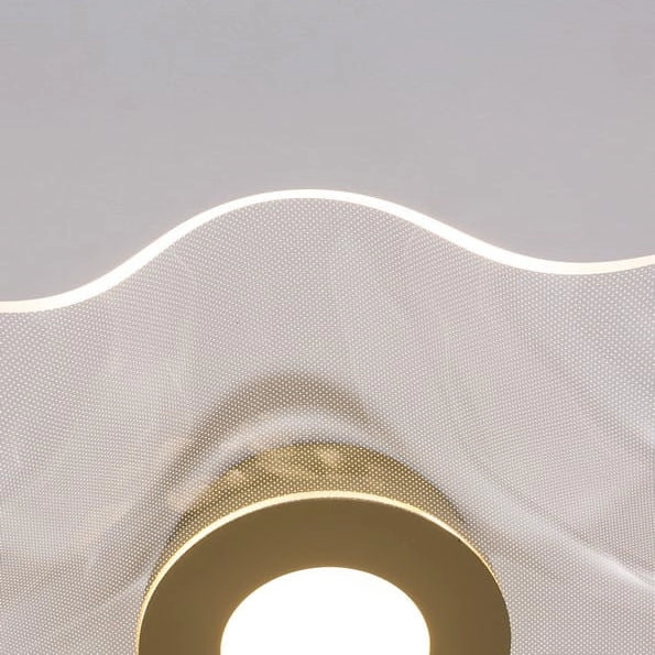 Modernistyczna LAMPA sufitowa CALI LE41369 Luces Exclusivas metalowa OPRAWA plafon LED 31W 3000K falująca meduza złota