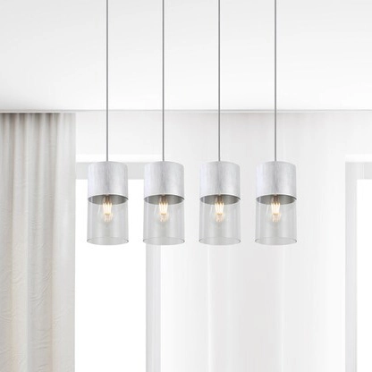 Wisząca lampa 4-płomienna Zelkova 3156 na listwie nad łóżko aluminium