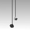 Kwadratowa lampa wisząca 1930 LED 7W 3000K metalowa czarny biały