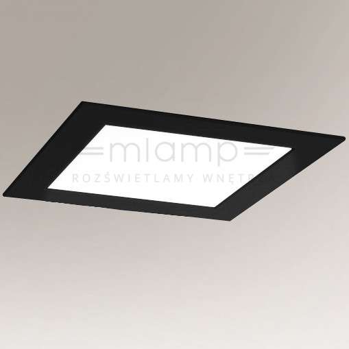 Wpuszczana LAMPA sufitowa TOTTORI IL 8581 Shilo podtynkowa OPRAWA łazienkowa LED 10W 4000K do zabudowy IP44 czarna glenn