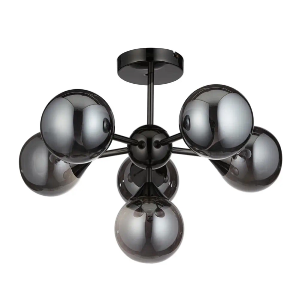 Sufitowa lampa do salonu Oscar 101147 loftowa czarny przydymiony