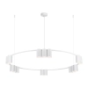 Wisząca lampa tuba GENESIS ML0377 podłużna metalowa biała